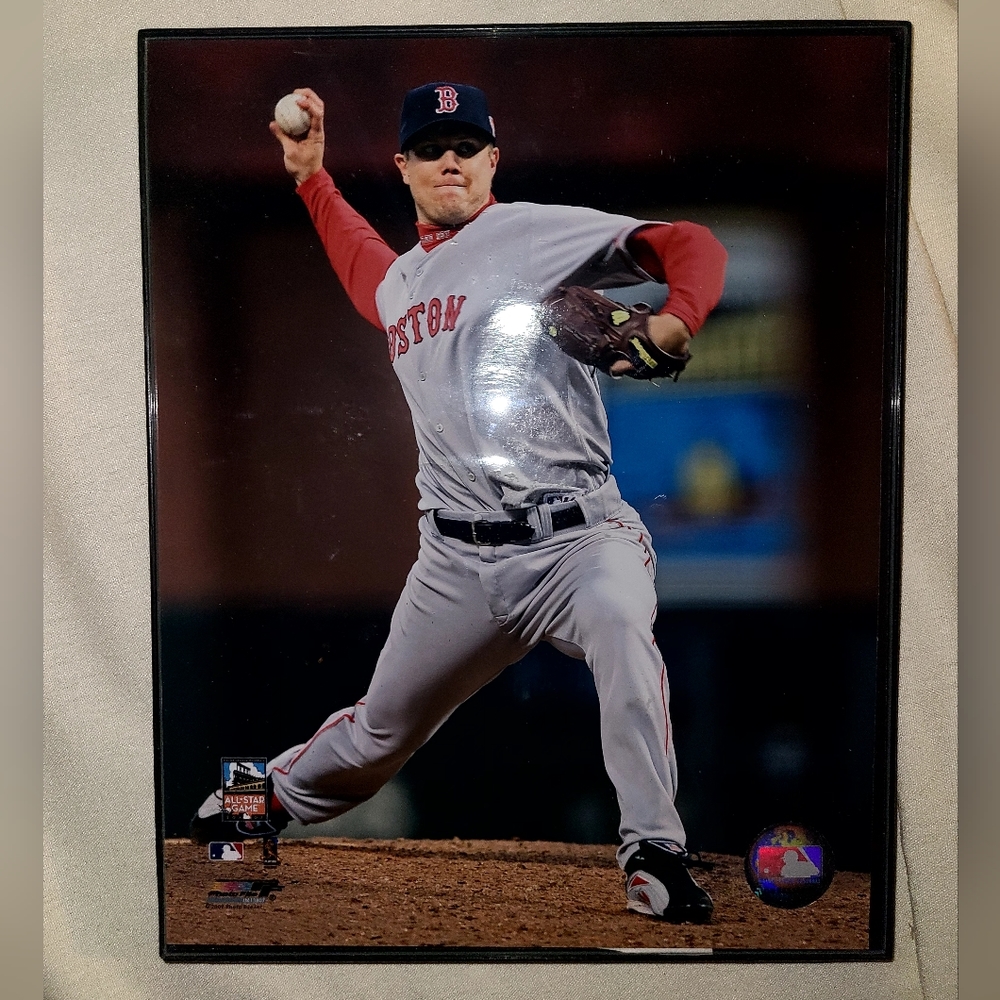 8×10 framed photo of Boston Red Sox pitcher Clay Buchholz